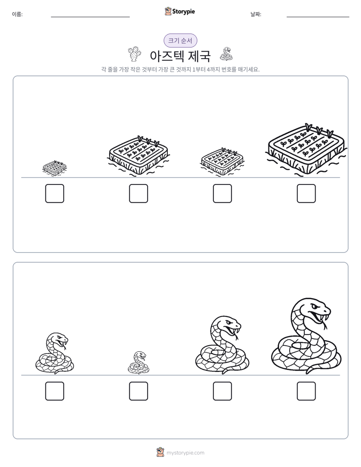 크기 순서