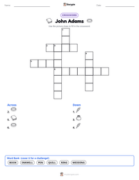 John Adams printable worksheet preview