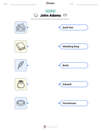 John Adams printable worksheet for kids