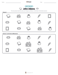 John Adams printable worksheet preview