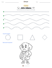 John Adams printable worksheet preview