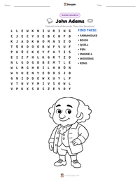 John Adams printable worksheet preview