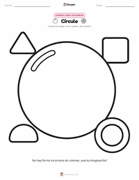 Página para colorear de Círculo para niños