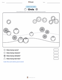 Circle printable worksheet preview