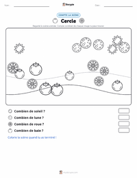 Aperçu de la feuille de travail imprimable Cercle