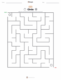 Circle printable worksheet preview