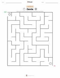 Aperçu de la feuille de travail imprimable Cercle