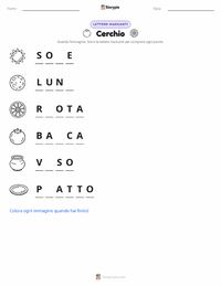 Anteprima della scheda stampabile di Cerchio