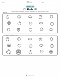 Circle printable worksheet preview