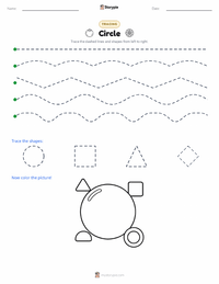 Circle printable worksheet preview