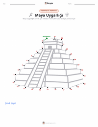 Maya Uygarlığı yazdırılabilir çalışma sayfası önizlemesi