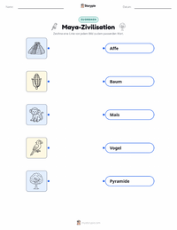 Maya-Zivilisation druckbare Arbeitsblatt Vorschau