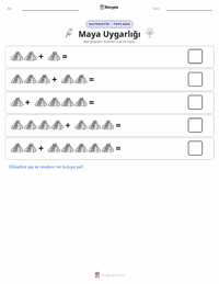 Maya Uygarlığı yazdırılabilir çalışma sayfası önizlemesi