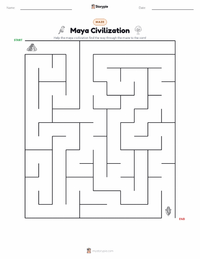 Maya Civilization printable worksheet preview