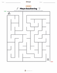 Mayabeschaving afdrukbare werkblad voorbeeld