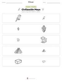 Vista previa de la hoja de trabajo imprimible de Civilización Maya