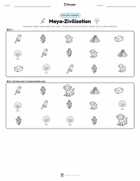 Maya-Zivilisation druckbare Arbeitsblatt Vorschau