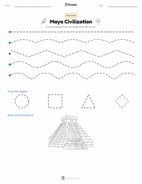 Maya Civilization printable worksheet preview