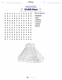 Anteprima della scheda stampabile di Civiltà Maya