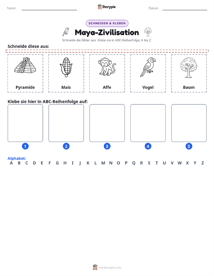 Schneiden & Einfügen Alphabet