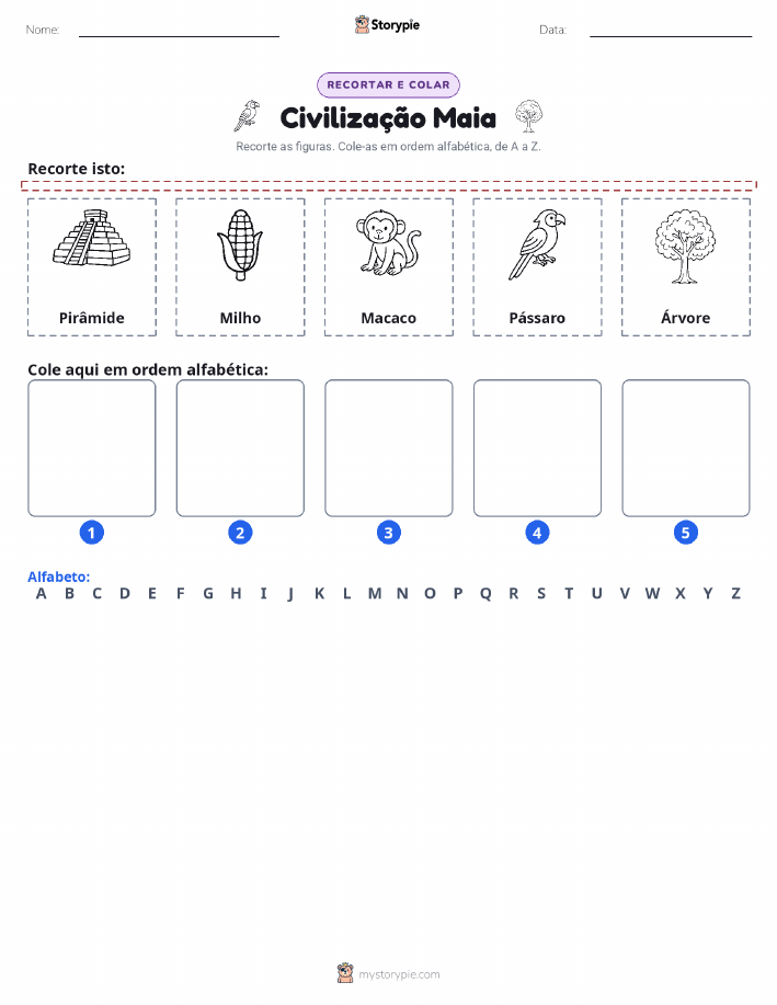 Recortar & Colar Alfabeto