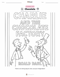 Chocolate coloring page for kids