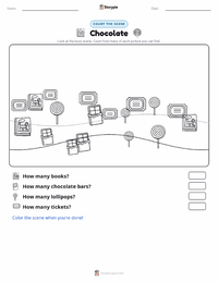 Chocolate printable worksheet preview