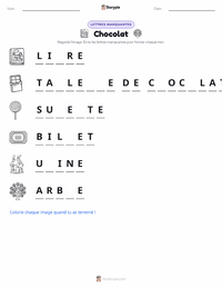 Aperçu de la feuille de travail imprimable Charlie et la Chocolaterie (roman)