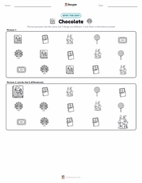 Chocolate printable worksheet preview