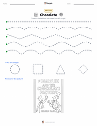 Chocolate printable worksheet preview