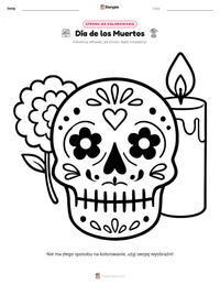 Podgląd drukowalnego arkusza ćwiczeń Día de los Muertos