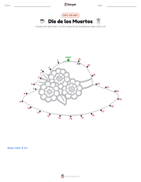 Día de los Muertos printable worksheet preview