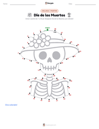 Anteprima della scheda stampabile di Día de los Muertos