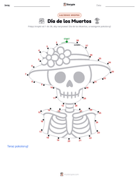 Podgląd drukowalnego arkusza ćwiczeń Día de los Muertos