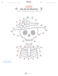 Día de los Muertos ตัวอย่างแบบฝึกหัดที่พิมพ์ได้