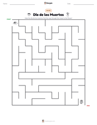 Día de los Muertos printable worksheet preview