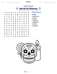 Anteprima della scheda stampabile di Día de los Muertos