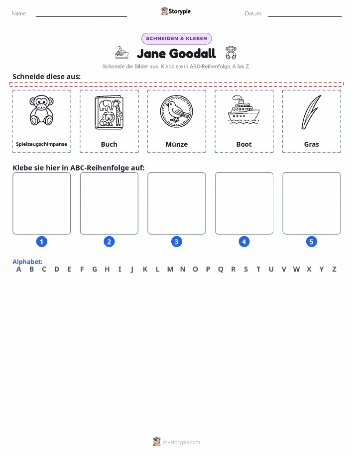 Schneiden & Einfügen Alphabet