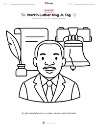 Martin-Luther-King-Jr.-Tag Malvorlage für Kinder