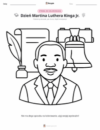 Strona do kolorowania Dzień Martina Luthera Kinga Jr. dla dzieci