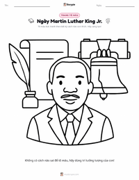 Trang tô màu Ngày Martin Luther King Jr. cho trẻ em