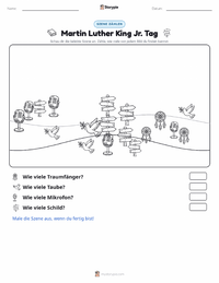 Martin-Luther-King-Jr.-Tag druckbare Arbeitsblatt Vorschau