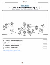 Aperçu de la feuille de travail imprimable Journée Martin Luther King Jr.