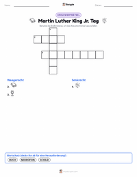 Martin-Luther-King-Jr.-Tag druckbare Arbeitsblatt Vorschau
