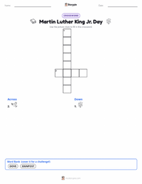 Martin Luther King Jr. Day printable worksheet preview
