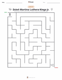 Podgląd drukowalnego arkusza ćwiczeń Dzień Martina Luthera Kinga Jr.