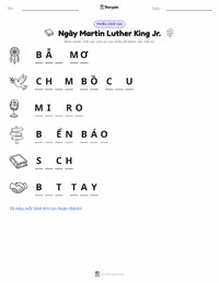 Xem trước tài liệu in sẵn Ngày Martin Luther King Jr.