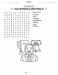 Aperçu de la feuille de travail imprimable Journée Martin Luther King Jr.