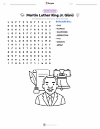 Martin Luther King Jr. Günü yazdırılabilir çalışma sayfası önizlemesi