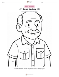 Prévia da folha de atividades imprimível Louis Leakey